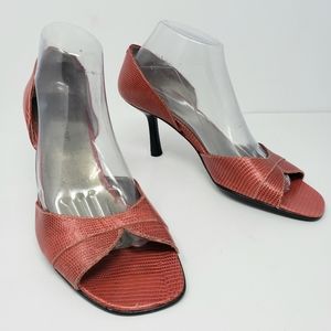 Banana Republic Vintage Red Snakeskin Reptile Heel